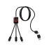 Удлиненный кабель 5-в-1 SCX.design C28, черный, черный, пластик abs, переработанный pet пластик