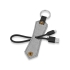 Кабель-брелок USB-Lightning «Pelle», черный, черный, искусственная кожа