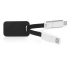 Зарядный кабель 3-в-1 Charge-it, черный, черный/белый, пластик/металл