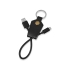 Кабель-брелок USB-MicroUSB «Pelle», черный, черный, искусственная кожа