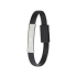 Bracelet Зарядный кабель 2-в-1, черный, черный, силикон