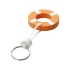 Брелок нетонущий в форме спасательного круга, оранжевый, оранжевый/белый, полиуретан