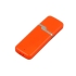 Флешка промо прямоугольной формы c оригинальным колпачком, 16 Гб, оранжевый, оранжевый, пластик