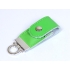 USB-флешка на 8 Гб в виде брелка, зеленый, зеленый, натуральная кожа/металл