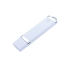 USB-флешка на 8 ГБ с покрытием soft-touch Орландо,  белый, белый, пластик с покрытием soft-touch
