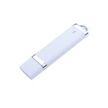 USB-флешка на 512 Mb с покрытием soft-touch Орландо, белый