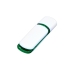 Флешка 3.0 промо прямоугольной классической формы с цветными вставками, 128 Гб, белый/зеленый, белый/зеленый, пластик