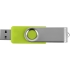 USB-флешка на 8 Гб «Квебек», зеленое яблоко, пластик с покрытием soft-touch\металл