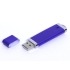 USB-флешка промо на 128 Гб прямоугольной классической формы, синий, синий, пластик