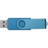 Флеш-карта USB 2.0 8 Gb Квебек Solid, голубой, голубой, пластик с покрытием soft-touch\металл
