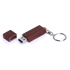 USB-флешка на 16 Гб прямоугольная форма, колпачек с магнитом, коричневый, коричневый, дерево