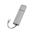 Флеш-карта USB 2.0 16 Gb металлическая с колпачком Borgir, стальной