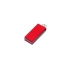 Флешка с мини чипом, минимальный размер, цветной  корпус, 32 Гб, красный, красный, металл
