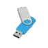 Флеш-карта USB 2.0 32 Gb Квебек, голубой, голубой, пластик с покрытием soft-touch/металл