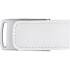 Флеш-карта USB 2.0 16 Gb с магнитным замком Vigo, белый/серебристый, белый/серебристый, кожа/металл