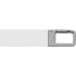 Флеш-карта USB 2.0 16 Gb с карабином Hook, белый/серебристый, белый/серебристый, металл