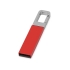 Флеш-карта USB 2.0 16 Gb с карабином Hook, красный/серебристый, красный/серебристый, металл