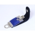 USB-флешка на 16 Гб в виде брелка, синий, синий, натуральная кожа/металл