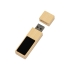 USB 2.0- флешка на 32 Гб c подсветкой логотипа Bamboo LED, натуральный, бамбук