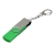 Флешка с  поворотным механизмом, c дополнительным разъемом Micro USB, 16 Гб, зеленый