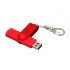 Флешка с поворотным механизмом, c дополнительным разъемом Micro USB, 64 Гб, красный, красный, пластик