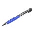 Флешка в виде ручки с мини чипом, 64 Гб, синий/серебристый, синий/серебристый, металл/кожа пу