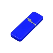 Флешка промо прямоугольной формы c оригинальным колпачком, 16 Гб, синий