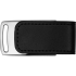 Флеш-карта USB 2.0 16 Gb с магнитным замком Vigo, черный/серебристый, черный/серебристый, кожа/металл