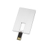 Флеш-карта USB 2.0 16 Gb в виде металлической карты Card Metal, серебристый, серебристый, металл