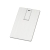 Флеш-карта USB 2.0 16 Gb в виде металлической карты Card Metal, серебристый