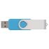 Флеш-карта USB 2.0 8 Gb Квебек, голубой, голубой, пластик с покрытием soft-touch\металл