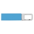 Флеш-карта USB 2.0 16 Gb с карабином Hook, голубой/серебристый, голубой/серебристый, металл