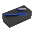 Подарочный набор Qumbo с ручкой и флешкой, синий, синий/серебристый, ручка - пластик, usb-флешка - пластик с покрытием soft-touch\металл
