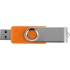 Флеш-карта USB 2.0 16 Gb Квебек, оранжевый, оранжевый, пластик с покрытием soft-touch/металл