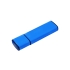 USB-флешка металлическая на 32ГБ с колпачком, синий, синий/черный, металл