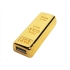 USB-флешка на 8 Гб в виде слитка золота, золотой, золотистый, металл