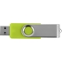 Флеш-карта USB 2.0 32 Gb Квебек, зеленое яблоко, зеленое яблоко, пластик с покрытием soft-touch/металл