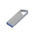 USB 3.0-флешка на 64 Гб с мини чипом, компактный дизайн, отверстие треугольной формы для цепочки, серебристый, 