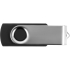 Флеш-карта USB 2.0 32 Gb Квебек, черный, черный, пластик с покрытием soft-touch/металл
