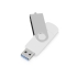 USB/USB Type-C флешка на 16 Гб «Квебек C», белый, белый, пластик с покрытием soft-touch\металл