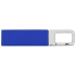 Флеш-карта USB 2.0 16 Gb с карабином Hook, синий/серебристый, синий/серебристый, металл