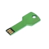 Флешка в виде ключа, 16 Гб, зеленый, зеленый, металл