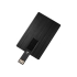 Флеш-карта USB 2.0 16 Gb в виде металлической карты Card Metal, черный, черный, металл