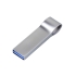 USB 3.0-флешка на 32 Гб с мини чипом, компактный дизайн, боковое отверстие для цепочки, серебристый, 