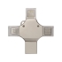 USB-флешка 3.0 на 32 Гб 4-в-1 Ultra в подарочной коробке, серебристый, металл