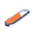 Флешка в виде карабина, 64 Гб, оранжевый/серебристый, серебристый/оранжевый, металл/пластик