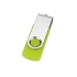 Флеш-карта USB 2.0 16 Gb Квебек, зеленое яблоко, зеленое яблоко, пластик с покрытием soft-touch/металл