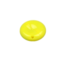 Флешка промо круглой формы, 16 Гб, желтый