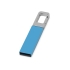 Флеш-карта USB 2.0 16 Gb с карабином Hook, голубой/серебристый, голубой/серебристый, металл