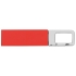 Флеш-карта USB 2.0 16 Gb с карабином Hook, красный/серебристый, красный/серебристый, металл